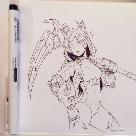 Скетчи аниме демон