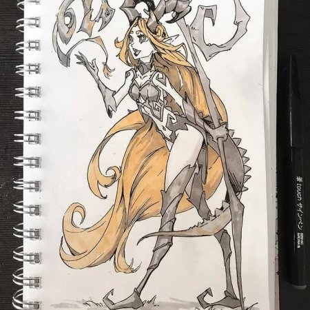 Зарисовки для скетчбука демон