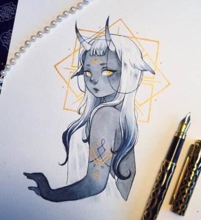 Зарисовки для скетчбука демон