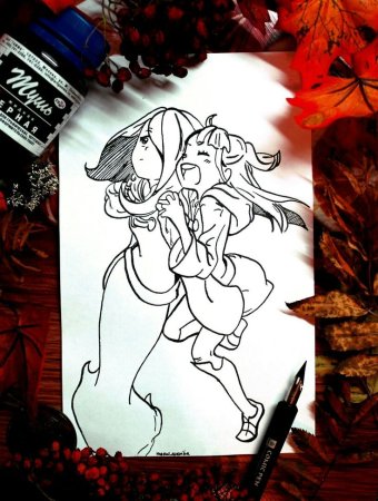 Рисунок в скетчбуке ангел