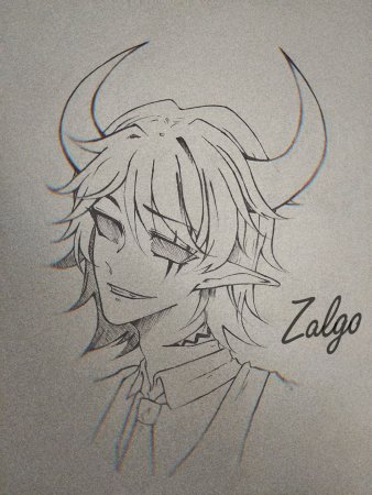 Аниме парни демоны карандашом