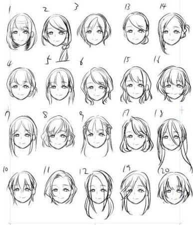 Короткие аниме прически