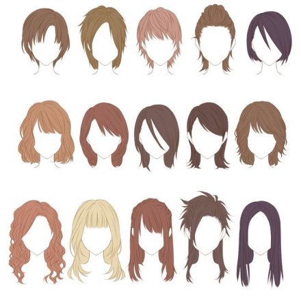 Девочка для срисовки аниме с короткими волосами