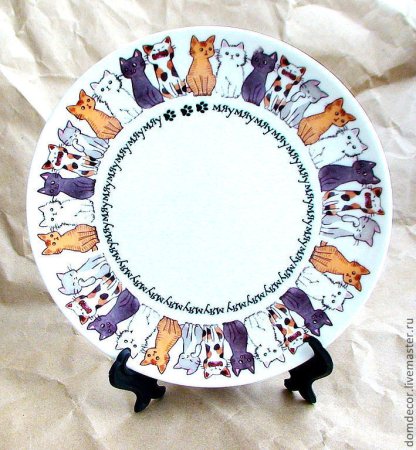 Тарелка акварелью