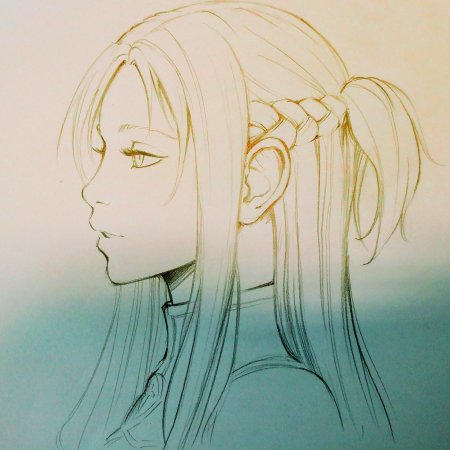 Аниме лицо с боку