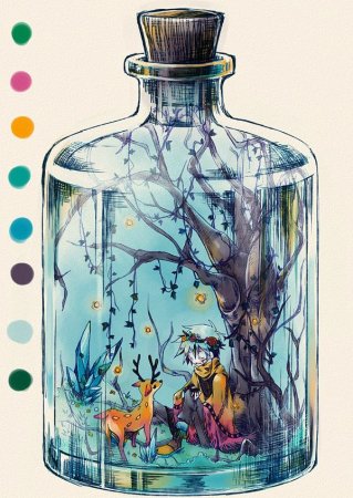 Флакон стеклянный с узором