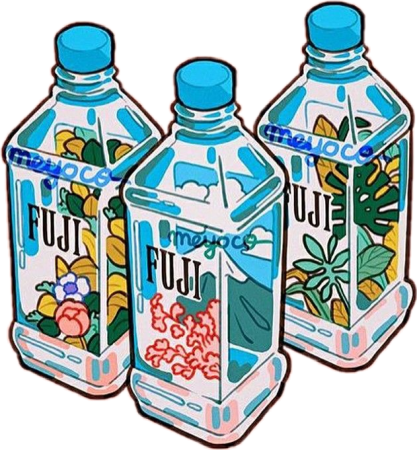 Мультяшки бутылка в водой