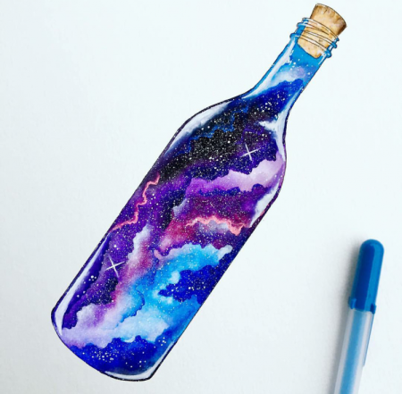 Бутылка с космосом внутри
