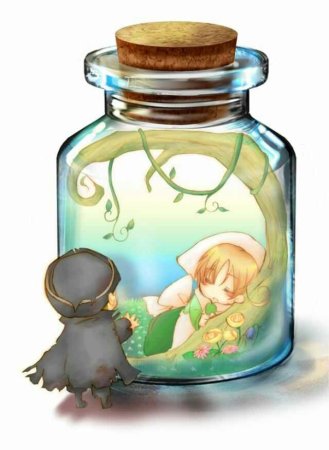 Человек в банке стеклянной арт