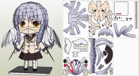 Чиби Геншин Импакт фигурка из бумаги