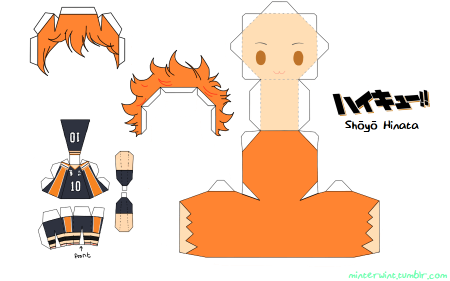 Haikyuu Papercraft фигурки