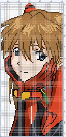 Вышивание крестиком аниме Евангелион