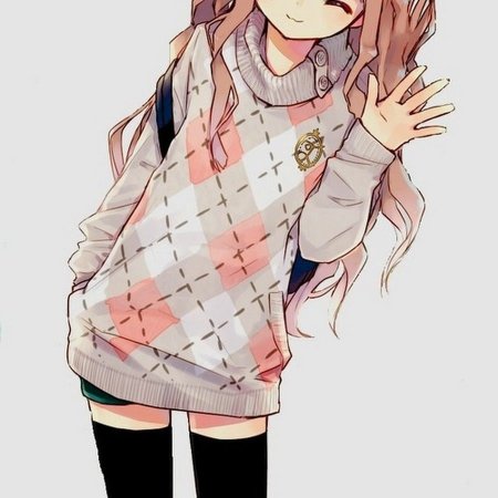 Аниме девушки в толстовках