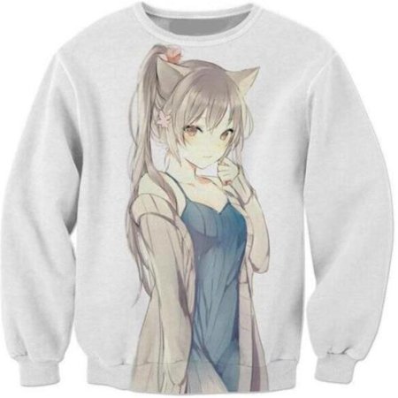 Аниме девочка в толстовке