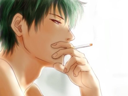 Аниме курящий парень