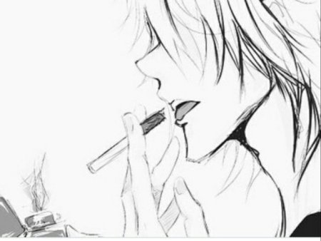 Аниме курит