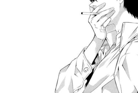 Аниме парень с сигаретой