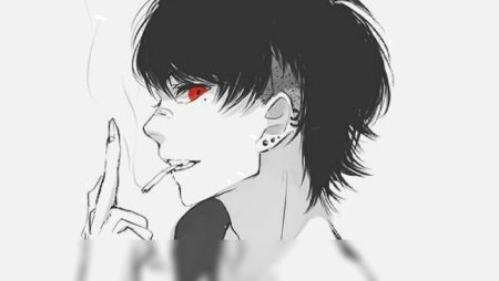 Аниме парень с сигаретой