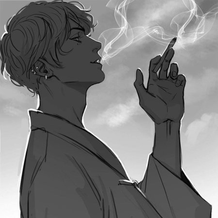 Курящий парень референс
