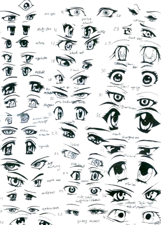 Глаза для рисования аниме