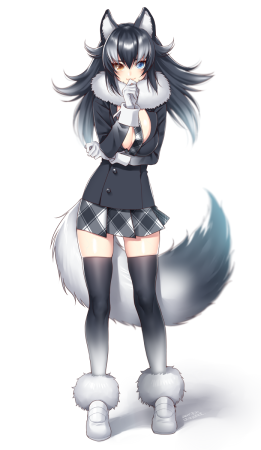 Аниме Grey Wolf Kemono friends 16+
