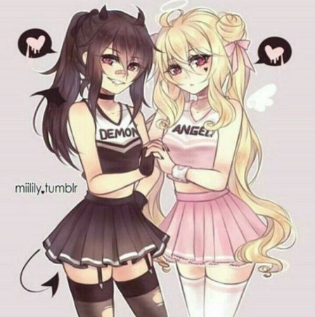 Аниме ангел и демон Юри