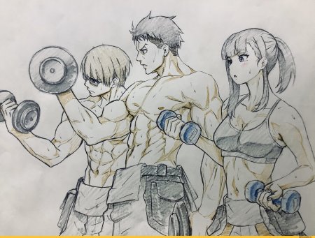 Аниме девочки с мускулами