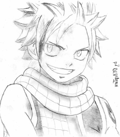 Аниме хвост феи Нацу для срисовки