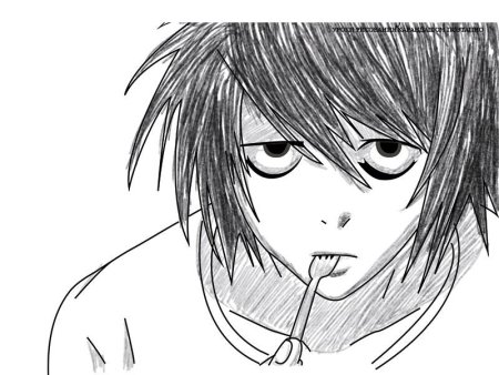 Срисовки аниме тетрадь смерти Эл