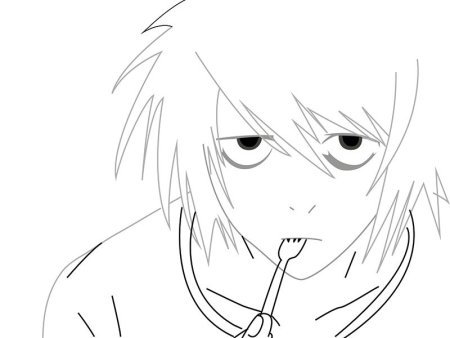 Эл тетрадь смерти раскраска