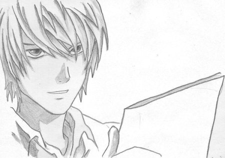 Ягами Лайт для срисовки