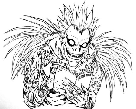 Тетрадь смерти рюк чёрно белый