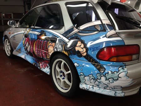 Аэрография на авто в японском стиле