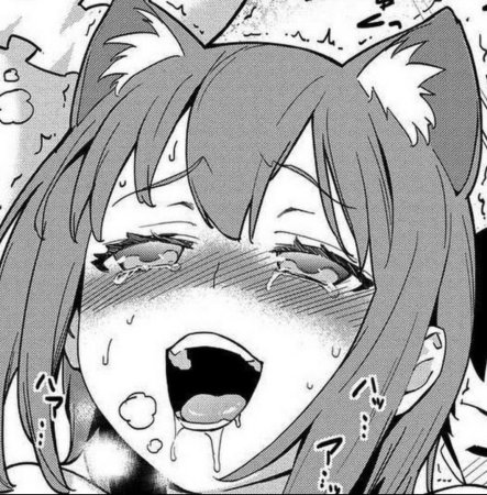 Ахегао Феликс черно белый