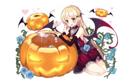 Хэллоуинская тыква аниме