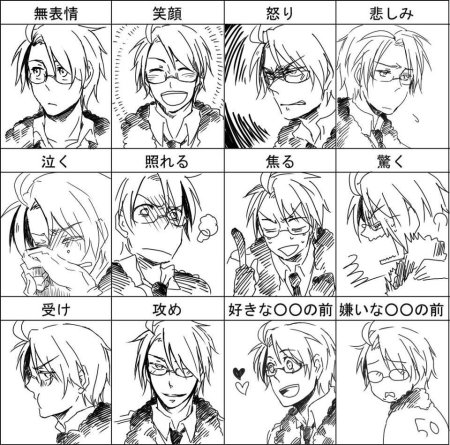 Аниме эмоции для рисования