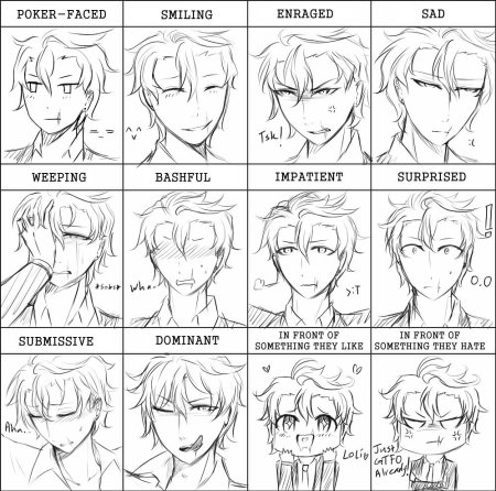 Изображение эмоций в манге