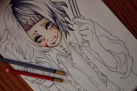 Нарисовать глаз Канеки