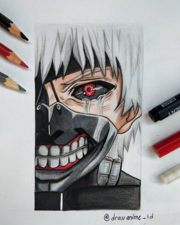 Канеки Кен рисунок