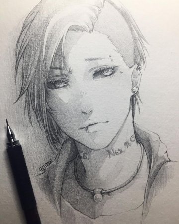 Канеки гелевой ручкой