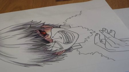 Канеки Кен Токийский гуль рисунок