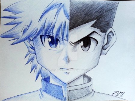 Киллуа Хантер рисунок