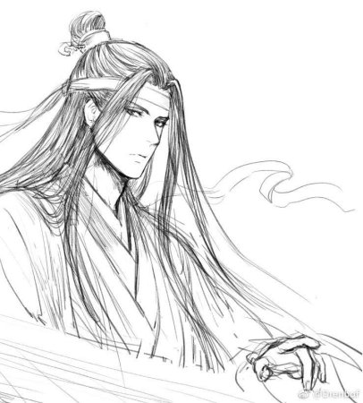 Раскраска Магистр дьявольского культа Лань Чжань