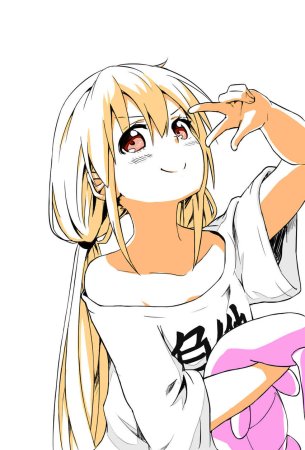 Весёлая аниме девочка