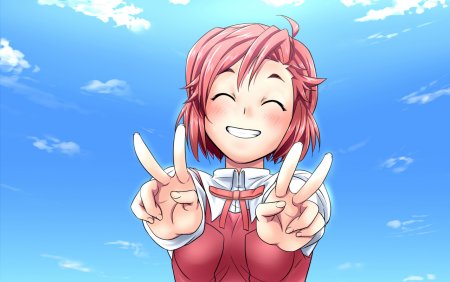 Радостное лицо аниме