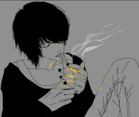 Аниме парень с разбитым сердцем