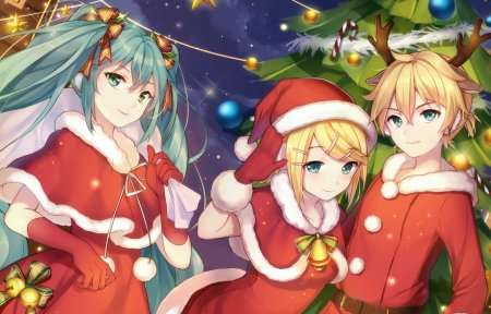 Новогодние арты с Хатсуне Мику