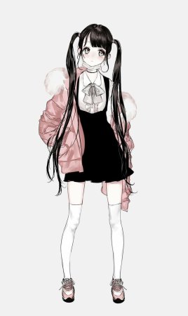 Девушка арт в полный рост