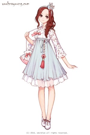 Аниме платье корейцы