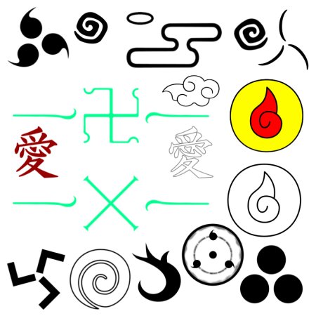 Все значки Наруто